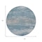 Homeroots 8' Sky Blue And Gray Round Abstract Washable Indoor Outdoor Area Rug 630851 - alternate 4