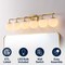 Jonathan Y Louis Parisian Globe 40" 6-Light Metal/Frosted Glass Modern Contemporary LED Vanity Light, Gold Paint JYL3560A - alternate 6