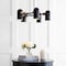 Jonathan Y Eugenio 24.5 in. Adjustable Metal LED Chandelier, Black/Brass Gold JYL6119A - alternate 5