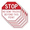 Signmission Stop No Semi Trucks Beyond This Poi, 10 inch X 10 inch, Aluminum Metal Signs, 5PK OC-A-5Pack-10-291 - alternate 1