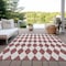 Homeroots 8' X 10' Burgundy Geometric Washable Indoor Outdoor Area Rug 577028 - alternate 5