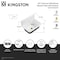 Kingston Brass 30" Cast Iron Single Bowl Wall Mount Kitchen Sink, 2-Hole with Strainer, White/Polished Chrome KGCKWS3020101 - alternate 2