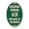 Signmission Reserved Parking - Employee of the Month 1, 12 In X 18 In Architectural Oval, Heavy Gauge Aluminum A-OV-G-1218-23150 - alternate 1