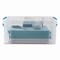 Advantus Super Stacker Lift-Off Lid Storage Tote, 14.25 x 10.3 x 6.5, Transparent/Blue 39811 - alternate 7