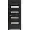 Sartodoors Solid French Door 42 x 80in, Matte Black Frosted Glass, Single Regular Panel Frame Trims Handle QUADRO4113ID-BLK-42 - alternate 6