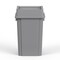 Regal Altair 19 Gallon Square Gray Plastic Trash Can with Drop Shot Swing Lid, Space-Saving Design ZR-TC-100-GR-19-SW-KIT - alternate 3