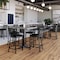 Flash Furniture HERCULES Black Ladder Back Metal Restaurant Counter Stool - Black Vinyl Seat, 2PK 2-XU-DG697BLAD-24-BLKV-GG - alternate 1