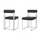 Homeroots Set of Two Gray And Silver Upholstered Polyester Open Back Dining Side Chairs 569418 - alternate 5