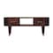 Homeroots 39in Brown Solid Wood Enclosed and Open Storage TV Stand 719192 - alternate 1