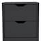 Homeroots 19" Black Wood Two Drawer Nightstand 526148 - alternate 7