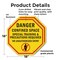 Signmission Danger Confined Space Special Train, 18 inch X 18 inch, Plastic Sign, 2PK OC-P-2PACK-18-44 - alternate 5
