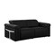 Homeroots 73in Black Italian Leather Power Reclining Loveseat 720484 - alternate 5