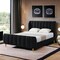 Homeroots Black Solid Wood King Tufted Upholstered Velvet Bed 544849 - alternate 5