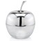 Homeroots 13" Silver Buffed Aluminum Decorative Apple Tabletop Sculpture 354642 - alternate 5