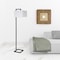 Homeroots 68" Black Floor Lamp With White Frosted Glass Rectangular Shade 523417 - alternate 2