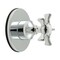 Kingston Brass Single-Handle Three-Way Diverter Valve with Round Trim Kit, Polished Chrome KS3031NX - alternate 1