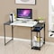 Homeroots 47" Black and White Wood and Metal H-Shape Computer Desk 568050 - alternate 6