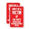 Signmission Don't Be A Victim of Car Theft! Do Not Leave Valuables , 12'' X 18'', Heavy Gauge Aluminum, 2PK A-1218-2PACK-24133 - alternate 1
