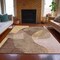 Homeroots 9' X 12' Taupe And Beige Abstract Washable Indoor Outdoor Area Rug 630463 - alternate 3