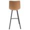 Leisuremod Elland Modern Upholstered Leather Bar Stool with Iron Legs and Footrest, Light Brown ES29BR - alternate 5