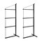 Mytee Products 2 Pack 4 Tier Shipping Container Shelving Bracket w/ Hooks - 19inx77 1/2in, 551 lbs WLL, 2PK CNT-SHELF4x2 - alternate 1