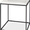 Homeroots 20" White and Black Marble and Metal Square Frame End Table 604462 - alternate 4