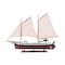 Homeroots 31" Black and White Solid Wood Hand Painted Model Boat Tabletop Sculpture 376348 - alternate 4