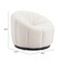 Homeroots 36" Cream And Black Faux Shearling And Upholstered Barrel Chair 564971 - alternate 3