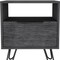 Homeroots 22" Gray Faux Wood Nightstand With Storage 478274 - alternate 4