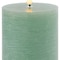 Homeroots Set of Two Green Flameless Pillar Candles, 2PK 633855 - alternate 2