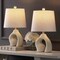 Jonathan Y Tula 19" Scandinavian Minimalist Ceramic Arch LED Table Lamp, Cream, 2PK JYL5504A-SET2 - alternate 5