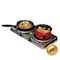 Megachef Electric Portable Heavy Duty Lightweight Dual Infrared Burner Cooktop Buffet Range in Steel MC-6206A - alternate 4