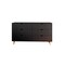 Homeroots 59" Black Scoop Handle Six Drawer Double Dresser 490833 - alternate 3
