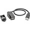 Tripp Lite USB Keystone Panel Mount Extension Coupler Cable M/F Angled 1ft U024-001-KPA-BK - alternate 1