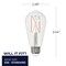 Bulbrite 8.5 Watt Dimmable Clear ST18 LED Light Bulbs with Medium E26 Base, 2 PK 861422 - alternate 4