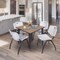 Regency Square Kahlo Breakroom Table W/ 4 M Stack Chairs, 42 in W, 42 in L, Noble Oak TPL4242NOBK47GY - alternate 3
