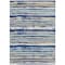 Homeroots 5' X 8' Navy Blue Beige And Ivory Striped Washable Indoor Outdoor Area Rug 598909 - alternate 3