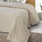 Homeroots Ivory Geometric Twin Cotton Coverlet With Fringe 548244 - alternate 5