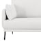 Homeroots Modern 77in White and Black Fabric Loveseat 480892 - alternate 3
