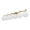 Jonathan Y Louis Parisian Globe 40" 6-Light Metal/Frosted Glass Modern Contemporary LED Vanity Light, Gold Paint JYL3560A - alternate 7