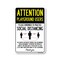 Signmission Public Safety, Playground Users Practice Social Distancing, 14in X 10in Aluminum, OS-NS-A-1014-25413 OS-NS-A-1014-25413 - alternate 1