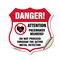 Signmission Pacemaker Wearers Shield Sign Danger! At, 12 Inch X 12 Inch, Vinyl Decal SHI-D-12-428 - alternate 1