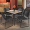 Regency Square Kahlo Breakroom Table W/ 4 Zeng Stack Chairs, 36 in W, 36 in L, Noble Oak TPL3636NOBK44BK - alternate 6