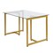 Homeroots 55" Clear And Gold Glass And Metal Sled Base Dining Table 568210 - alternate 1