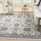 Homeroots 9' X 12' Ivory And Blue Floral Indoor Outdoor Area Rug 573193 - alternate 4