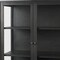 Homeroots 36in Black Solid Wood and Metal Display Cabinet With Two Doors 611034 - alternate 2