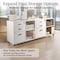 Lavish Home 3 Drawer File Cabinet with Lock Wooden Lateral Filing Cabinet with 3 Storage Drawers and Shelf 80-FC-3D-W - alternate 4