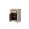 Homeroots 30" Gray Solid Wood Distressed One Drawer Nightstand 521201 - alternate 6