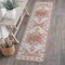 Jonathan Y Eleanor Vintage Medallion Border Non-Slip Machine-Washable Cream/Terra 2 ft. x 8 ft. Runner Rug VOR100G-28 - alternate 1