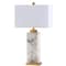 Jonathan Y Elizabeth 27.5" Contemporary Coastal Rectangular Alabaster LED Table Lamp w/Nightlight Base, White/Go JYL6201A - alternate 8